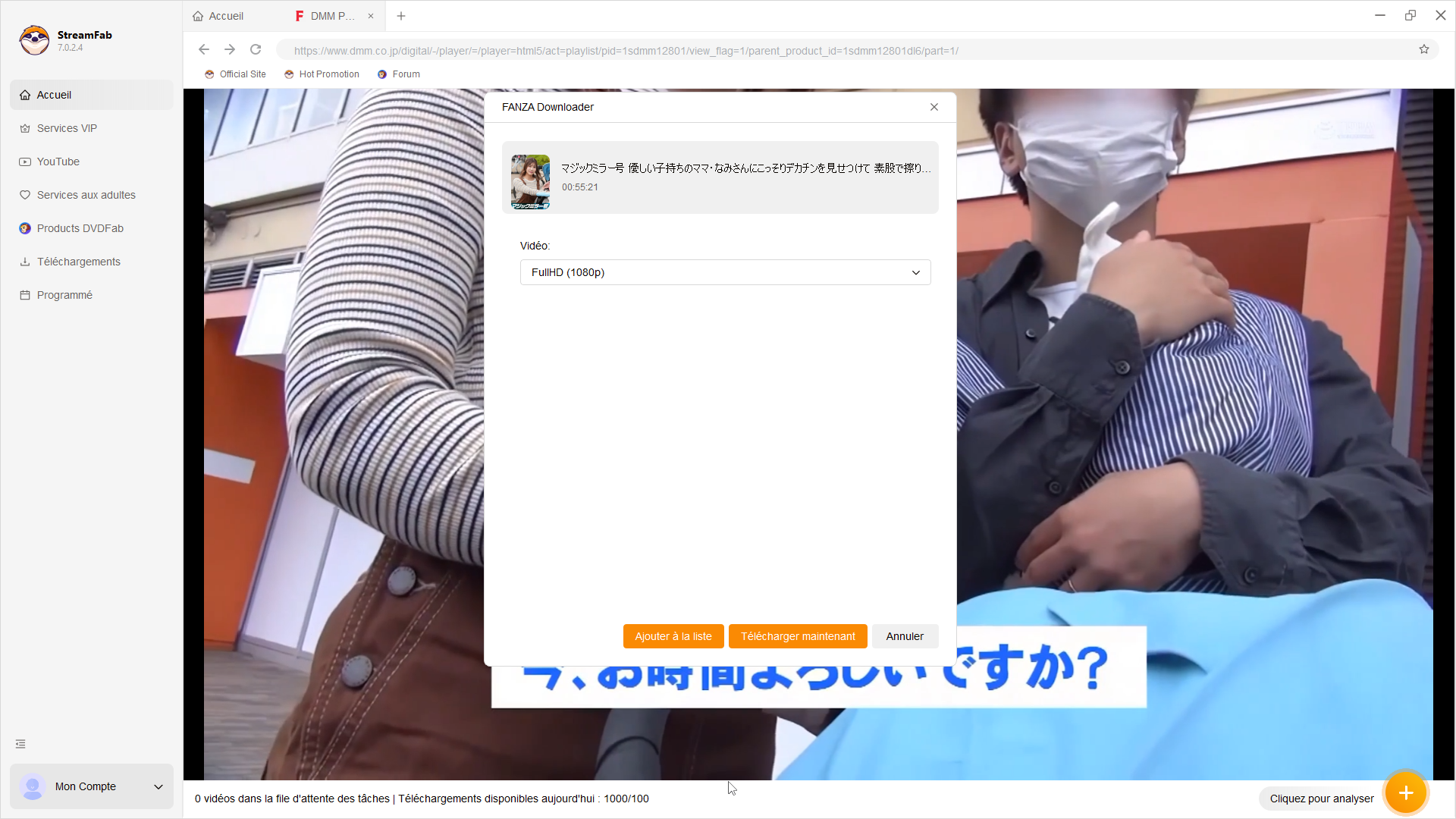 how to download fanza videos step 3