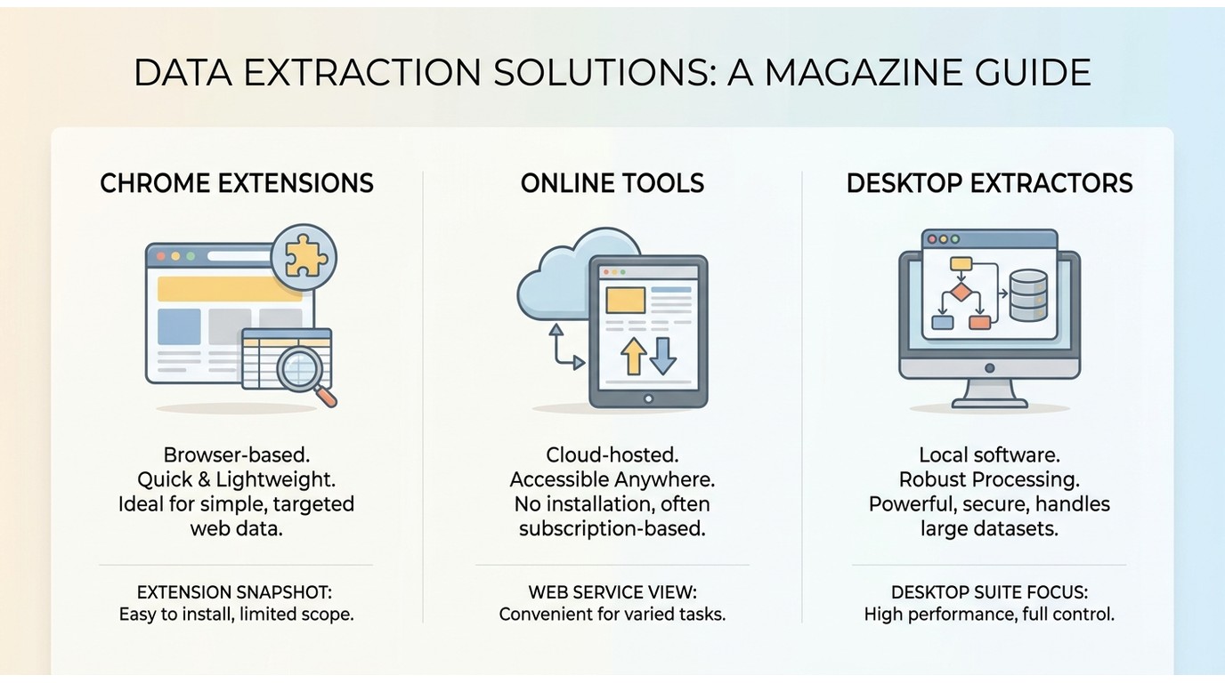 Chrome extensions online tools desktop extractors