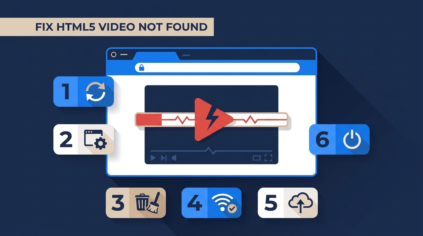 HTML5 Video Not Found: 6 Fixes That Actually Work in 2026