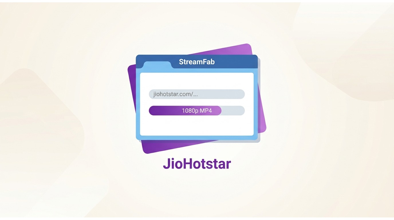 StreamFab DRM MPD Downloader on Windows downloading a JioHotstar video at 1080p MP4 with progress ba
