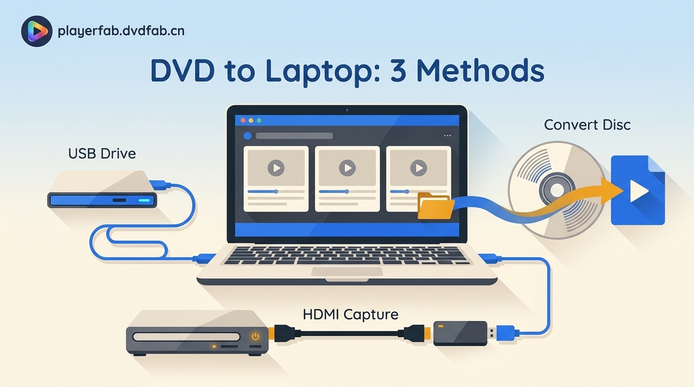 How to Connect a DVD Player to a Laptop: 3 USB and HDMI Methods