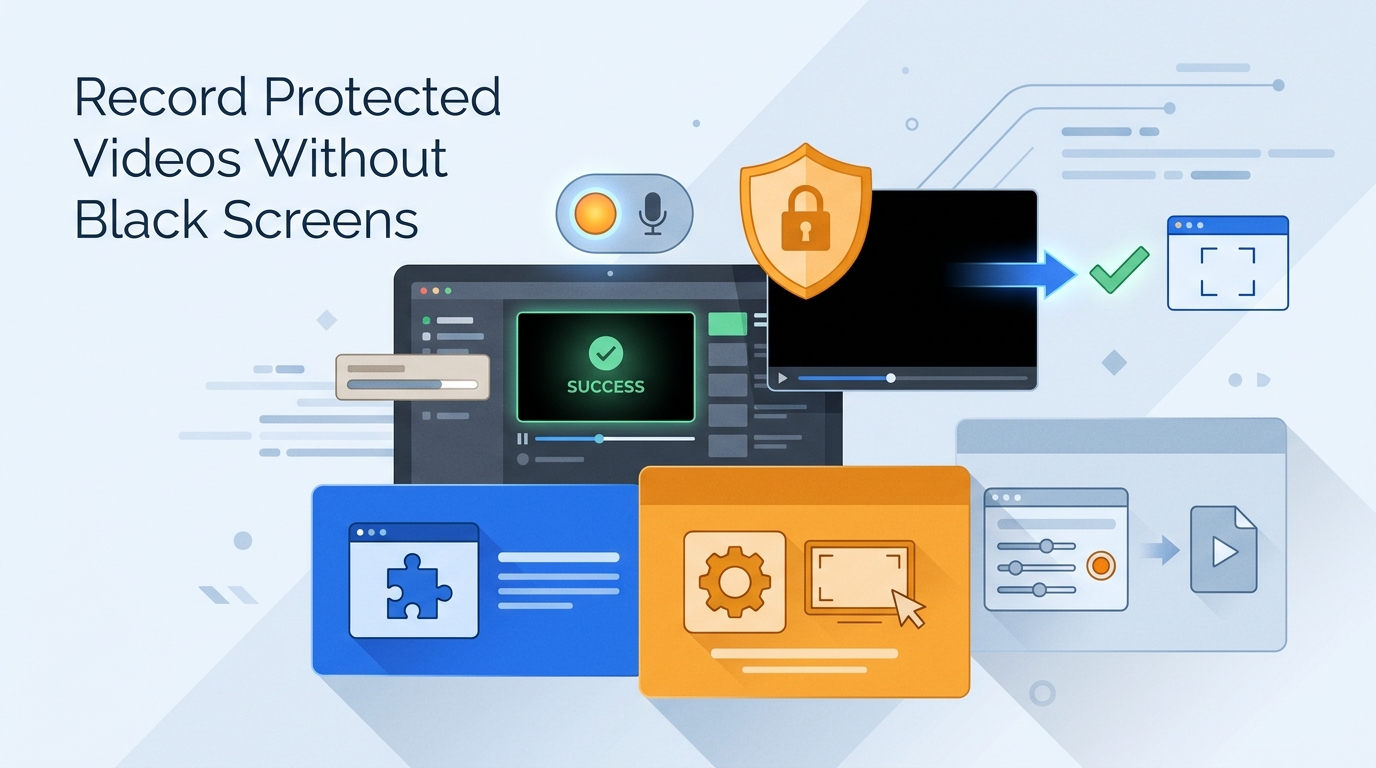 Screen Record Protected Videos: 3 Methods and Black-Screen Checks (2026)