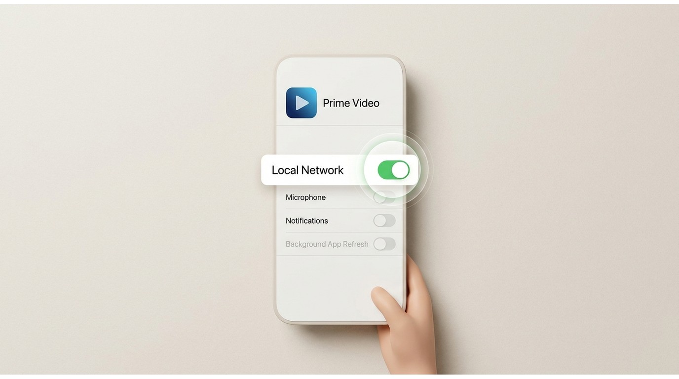Prime Video Local Network access enabled in iPhone Settings