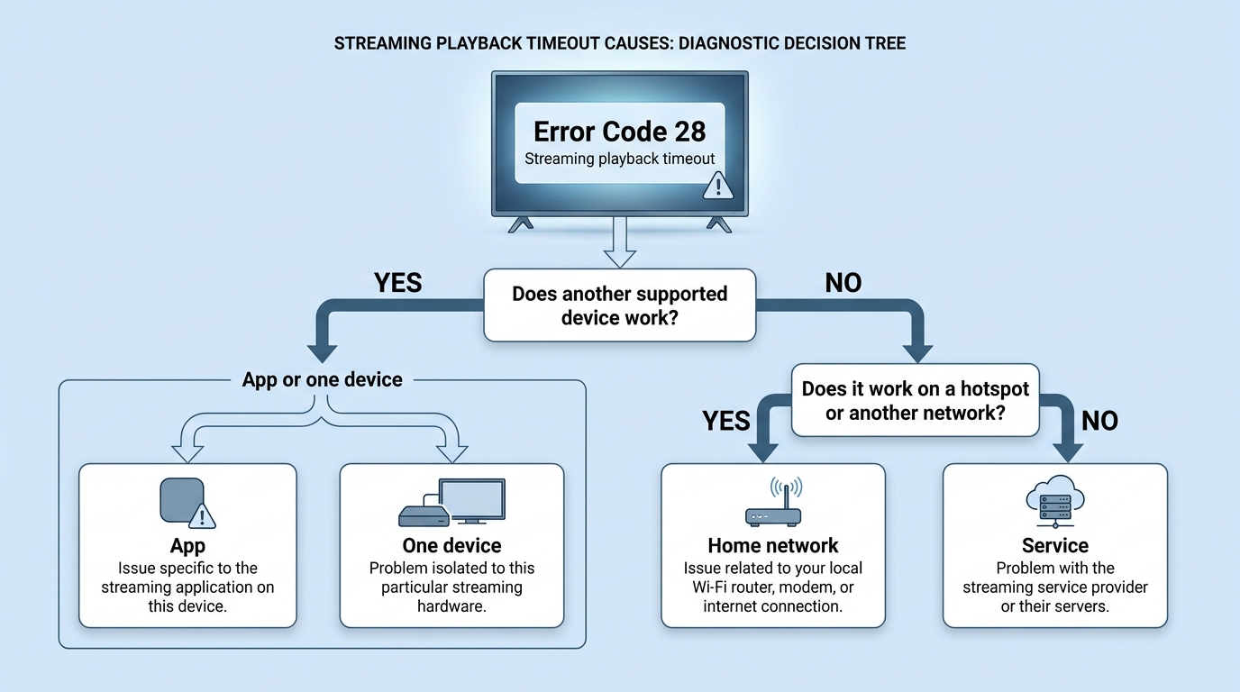 How Fandango at Home failures split into service, network, app, or device causes