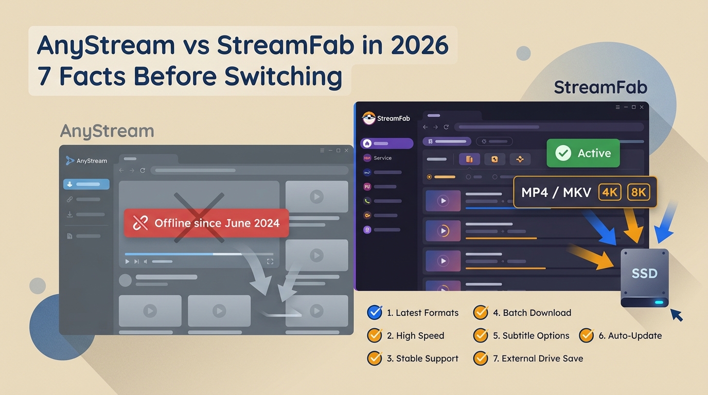AnyStream vs StreamFab in 2026: 7 Facts Before Switching