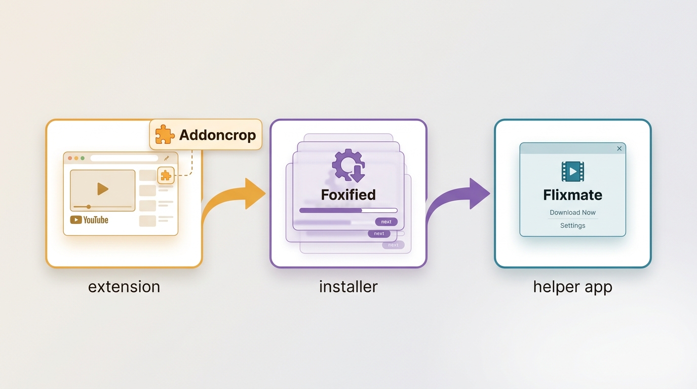 Addoncrop、Foxified 与 Flixmate 的角色区别与安装关系