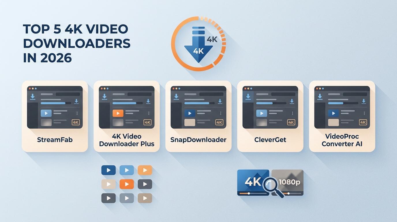 5 Best 4K Video Downloaders in 2026: Free Limits, Sites, and Real 4K Tests