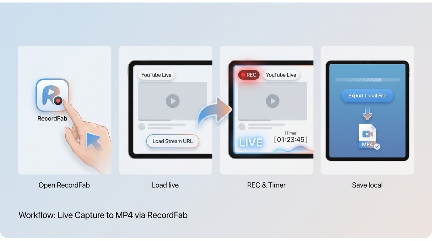 2 recordfab 4 steps to record live streams