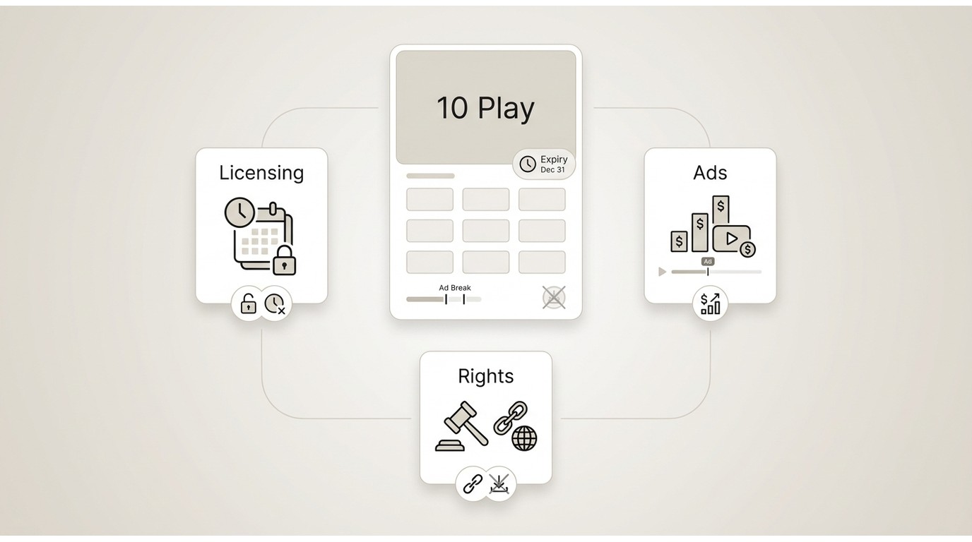 Why 10 Play lacks offline downloads: licensing, ads, and rights control