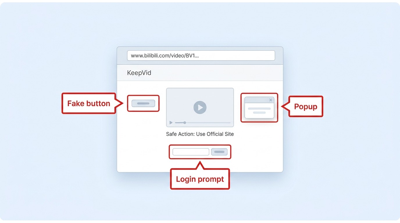 Safe way to use a Bilibili online downloader and avoid fake download buttons or credential prompts