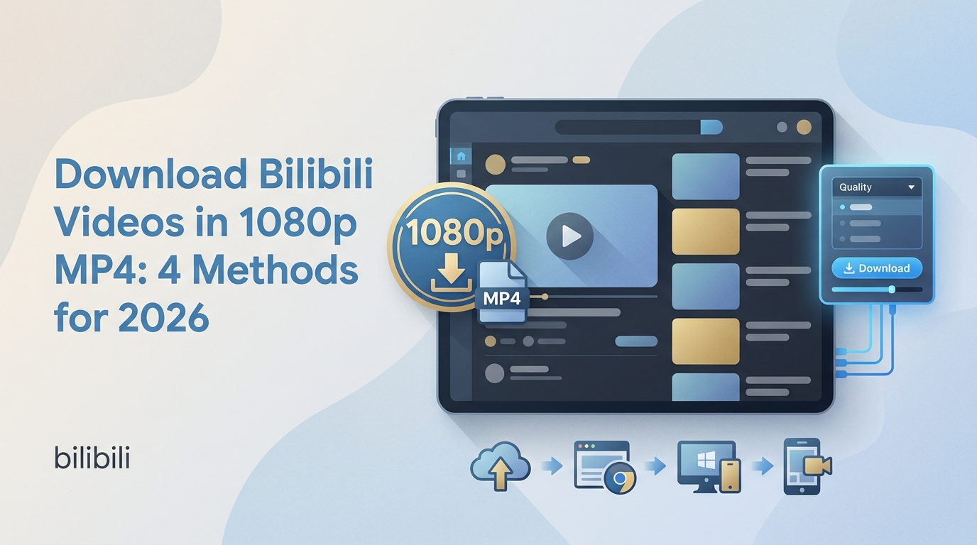 Download Bilibili Videos in 1080p MP4: 4 Methods for 2026