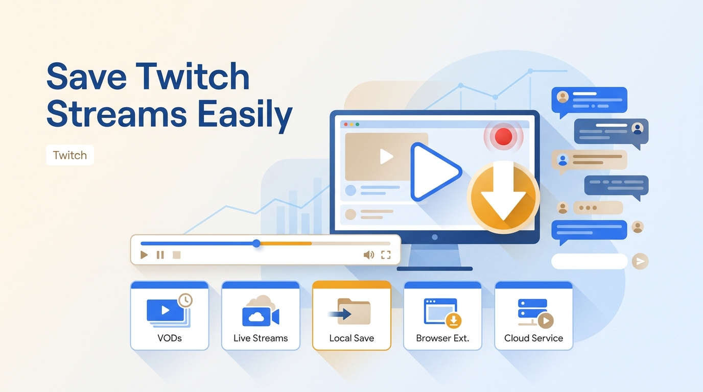 How to Save Twitch Streams: 5 Ways for VODs and Live Video