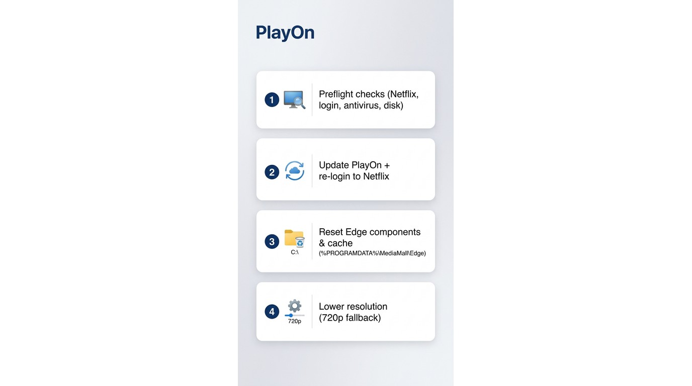 Fix playon netflix recording step by step