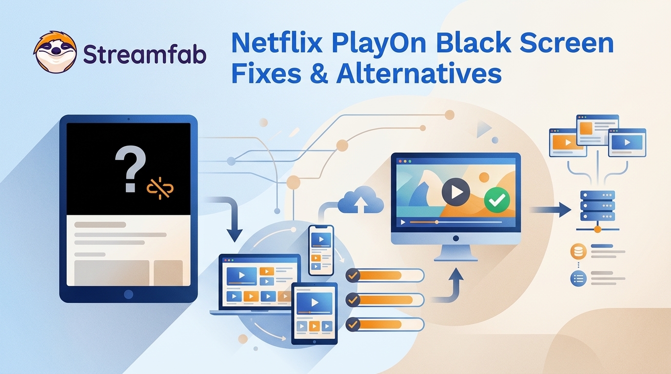Netflix PlayOn Black Screen Fixes & Alternatives 2026