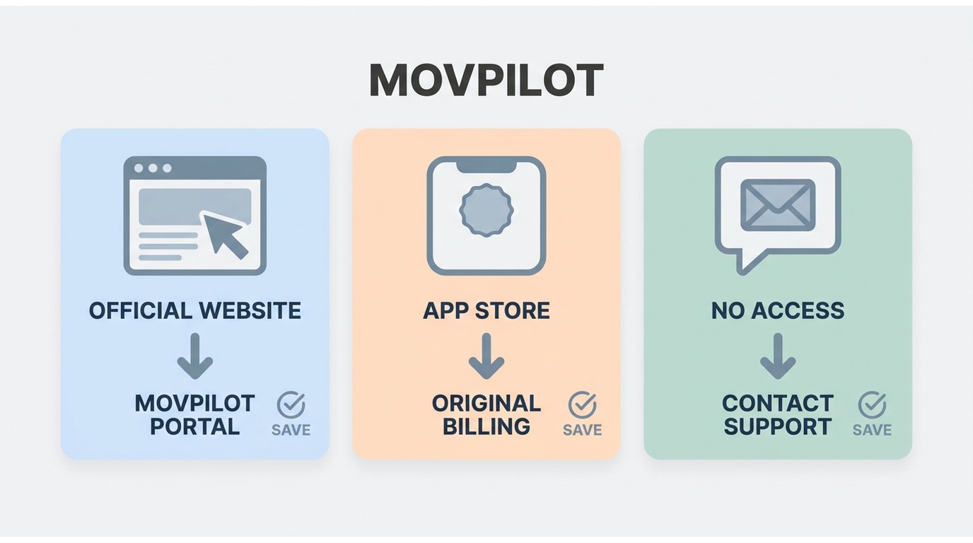 Cancel movpilot through the right channel