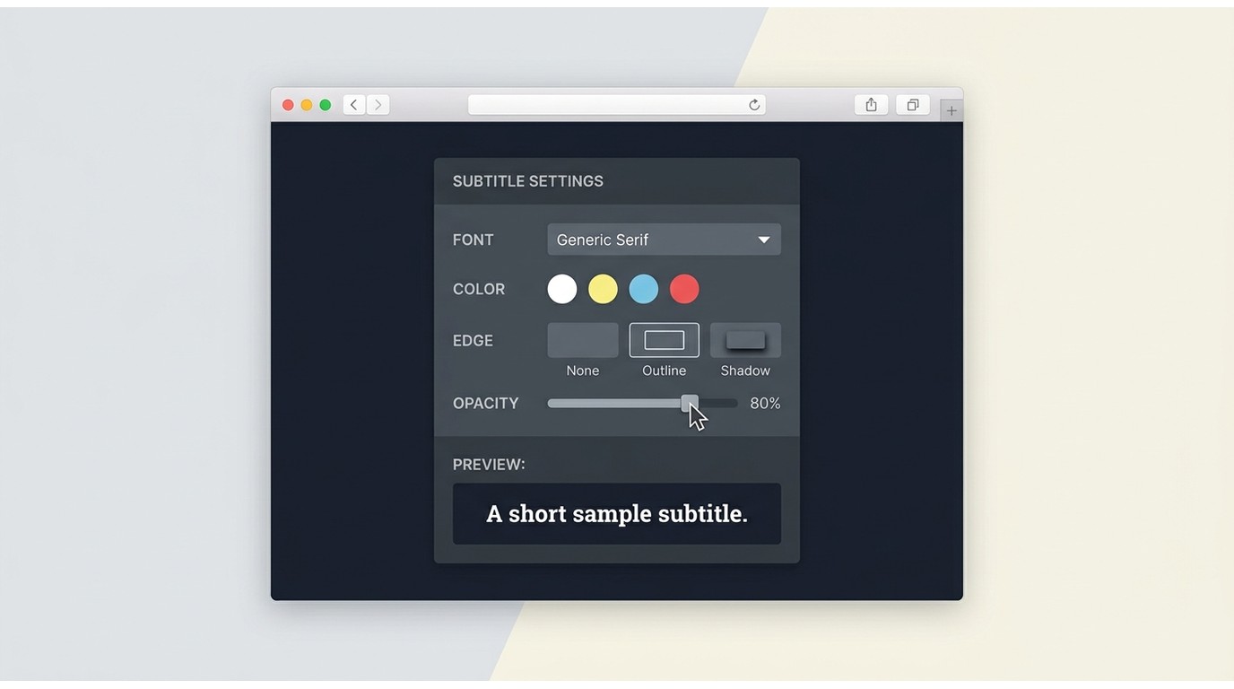 Customize subtitle font size and color