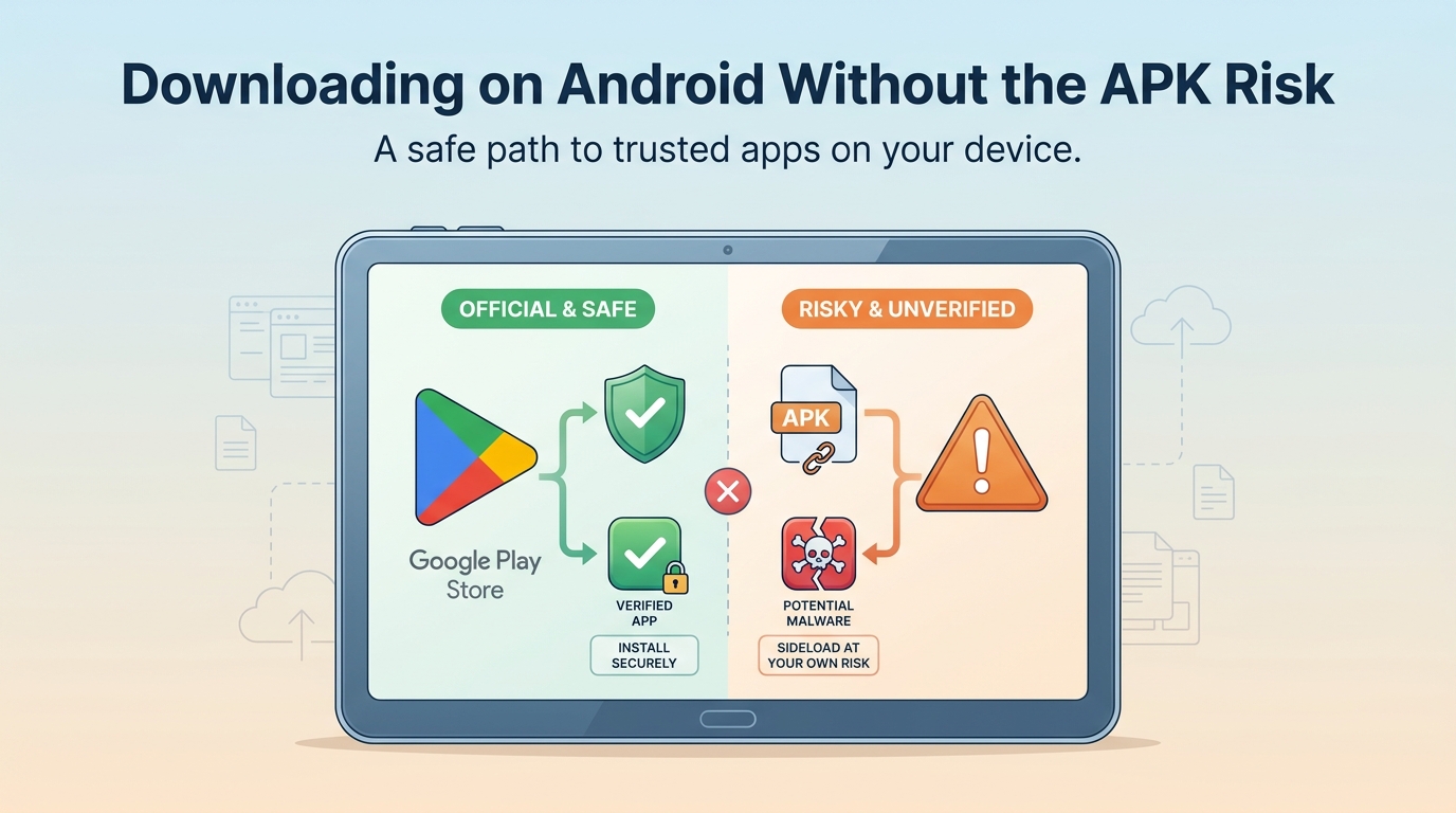 Downloading on android without the apk risk