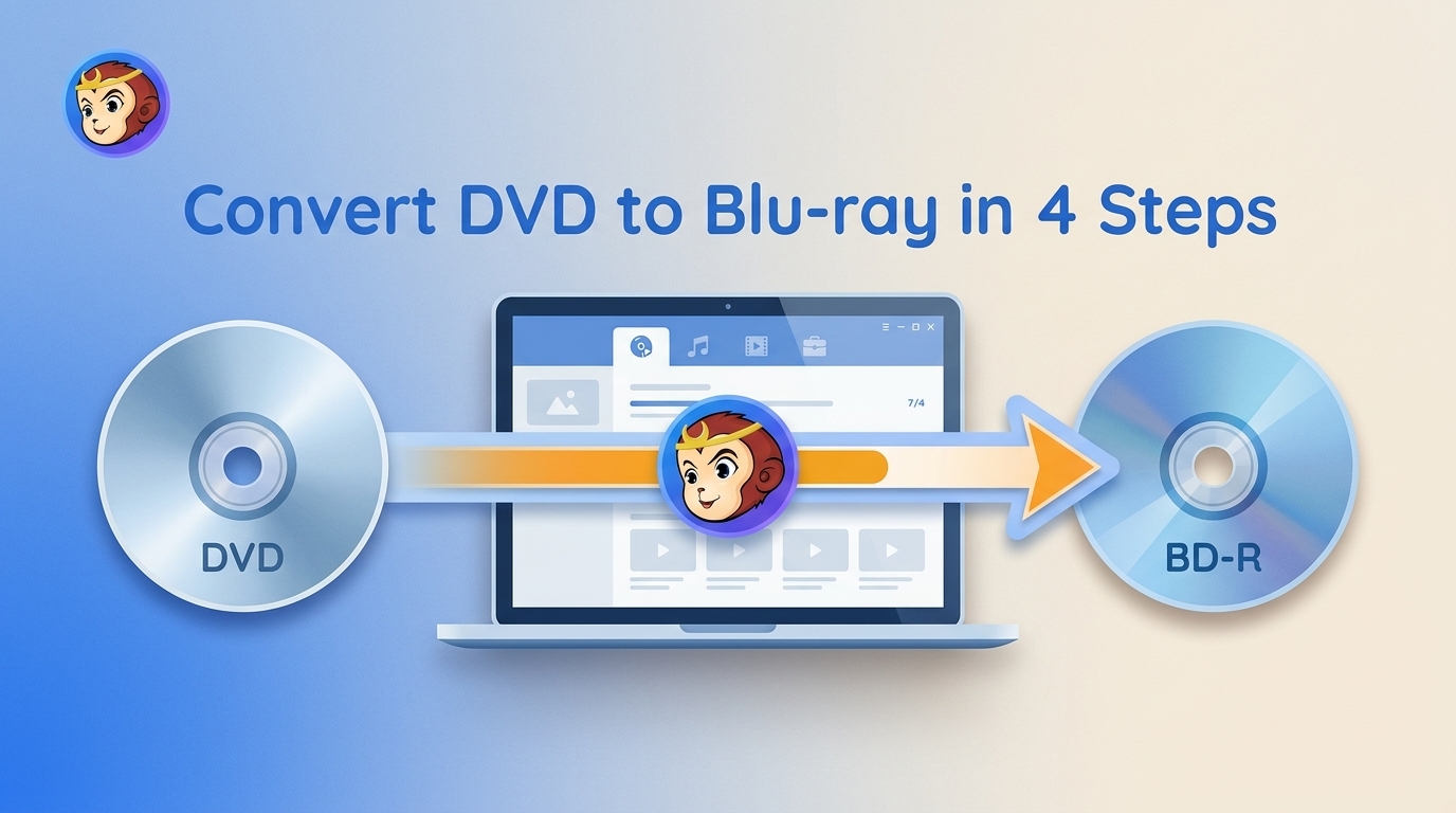 Convert DVD to Blu-ray in 4 Steps with DVDFab