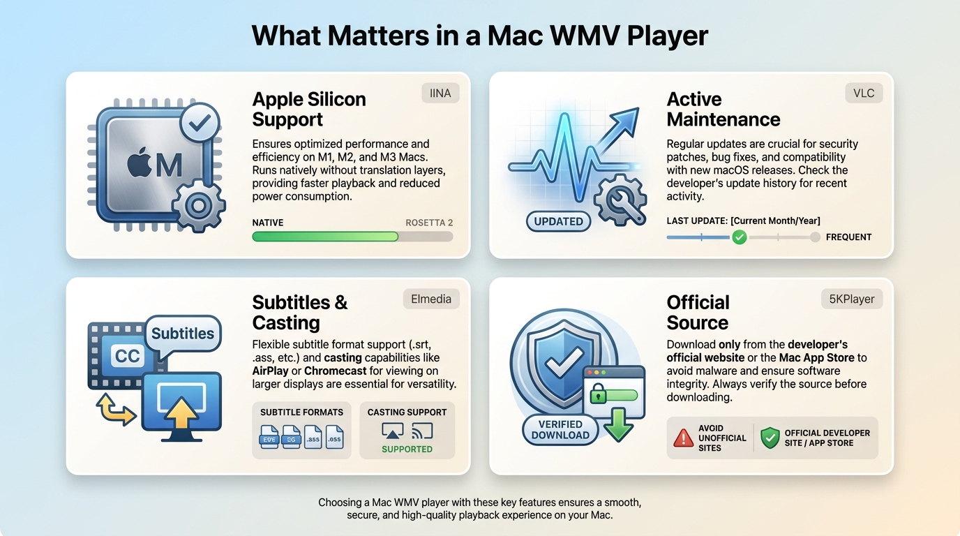 What matters in a mac wmv player