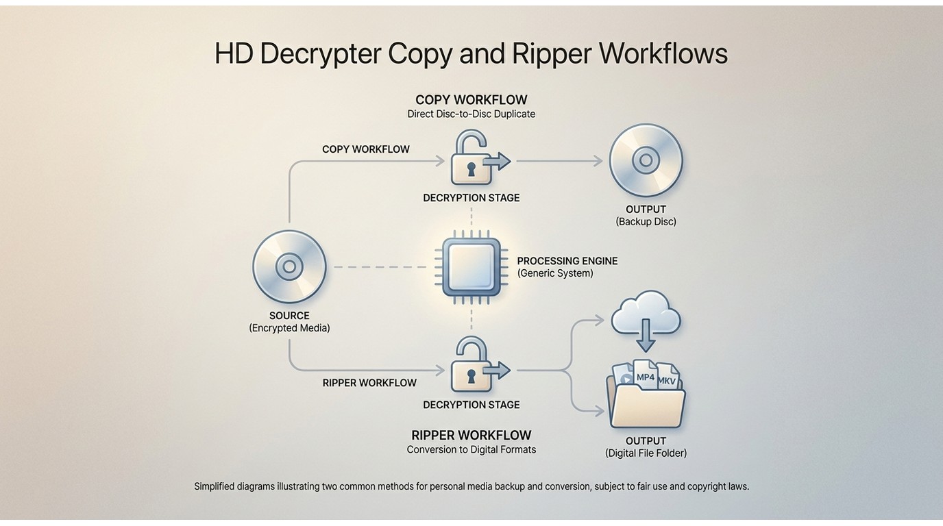 Hd decrypter copy and ripper workflows