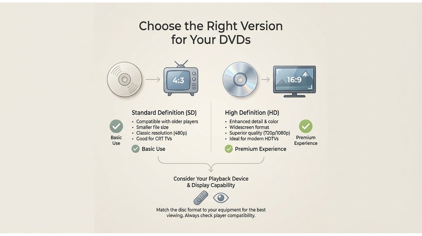 Choose the right version for your dvds