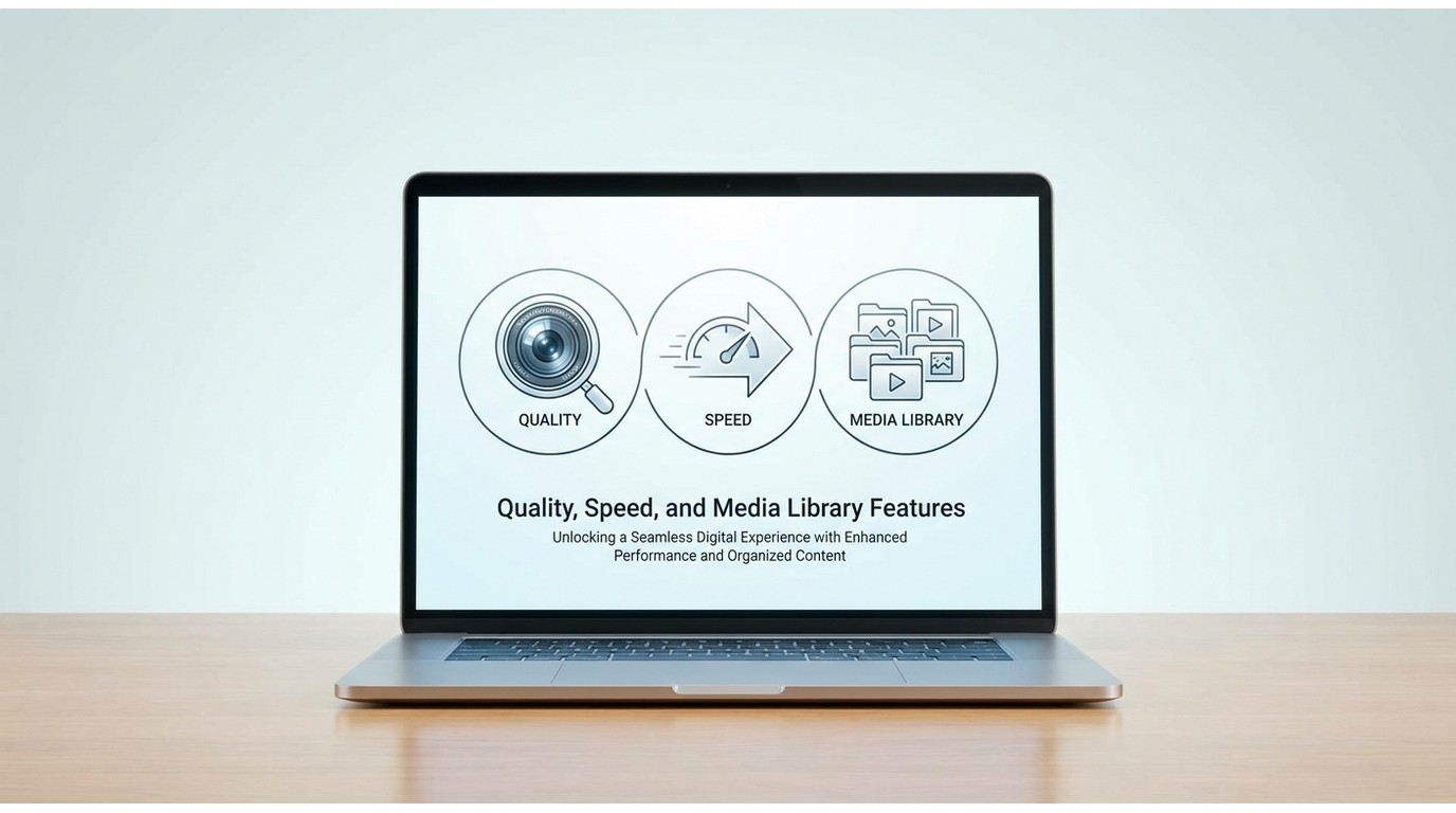 Quality speed and media library features