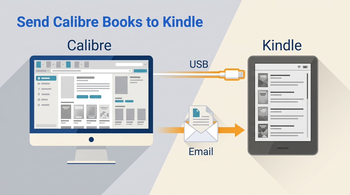 How to Send Books from Calibre to Kindle in 2026 (via USB or Email)