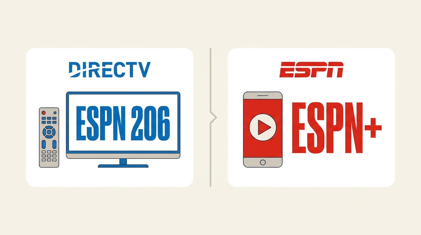 DIRECTV channel 206 is for ESPN, while ESPN Select and Unlimited play in the ESPN app.