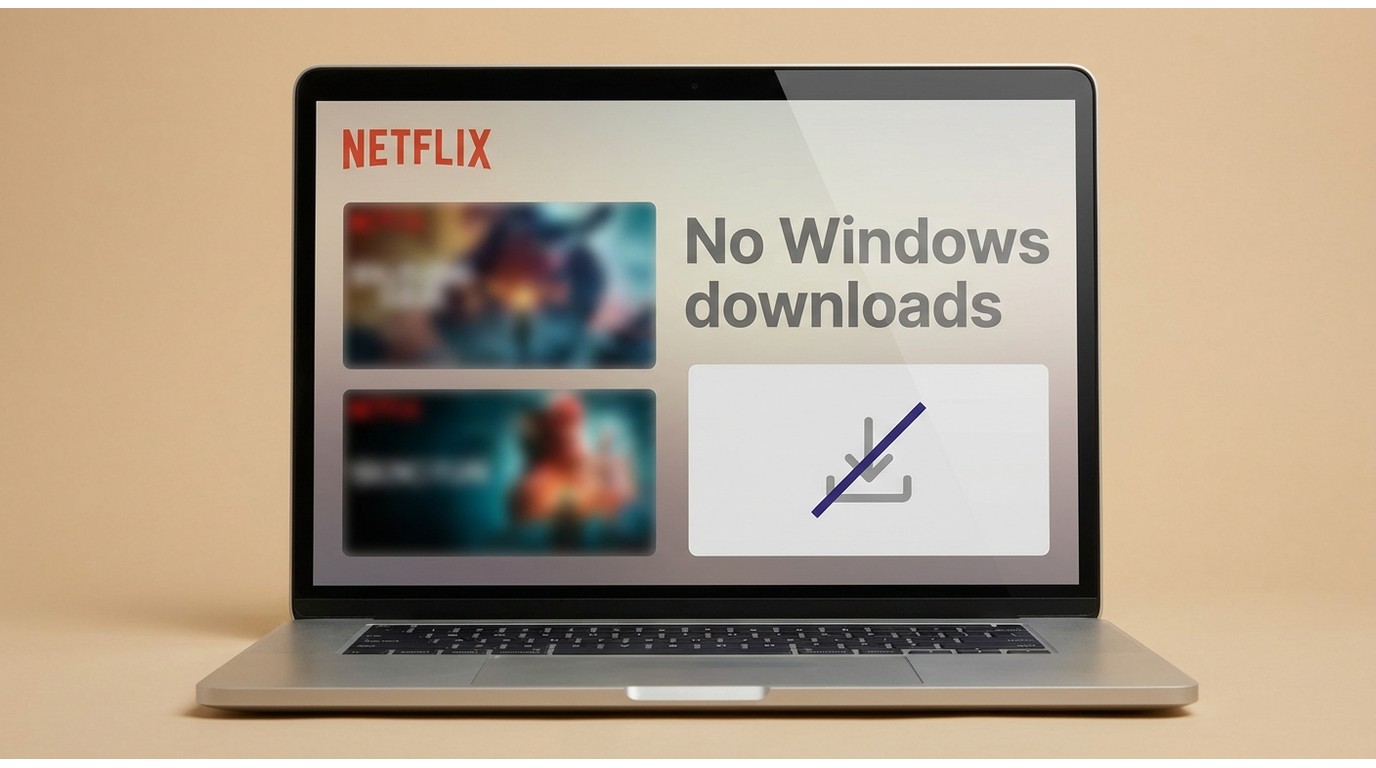 Netflix Windows 应用没有下载按钮，当前版本不支持离线下载
