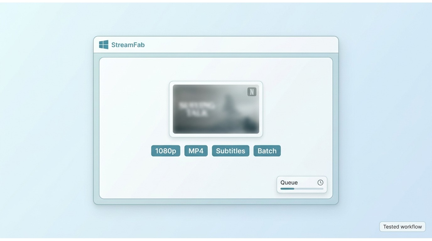 StreamFab downloads an authorized Netflix video in 1080p MP4 with subtitles