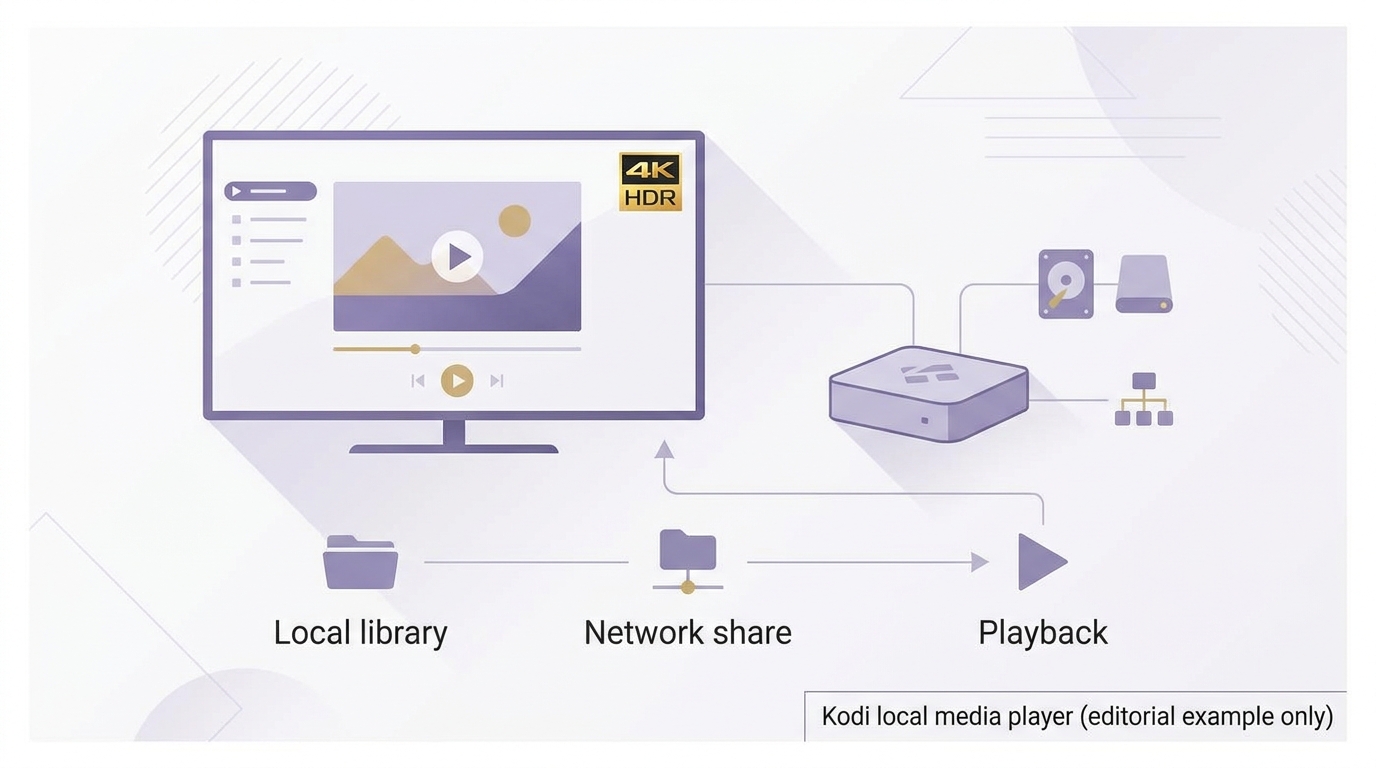 Kodi playing 4K HDR media from a local or network library