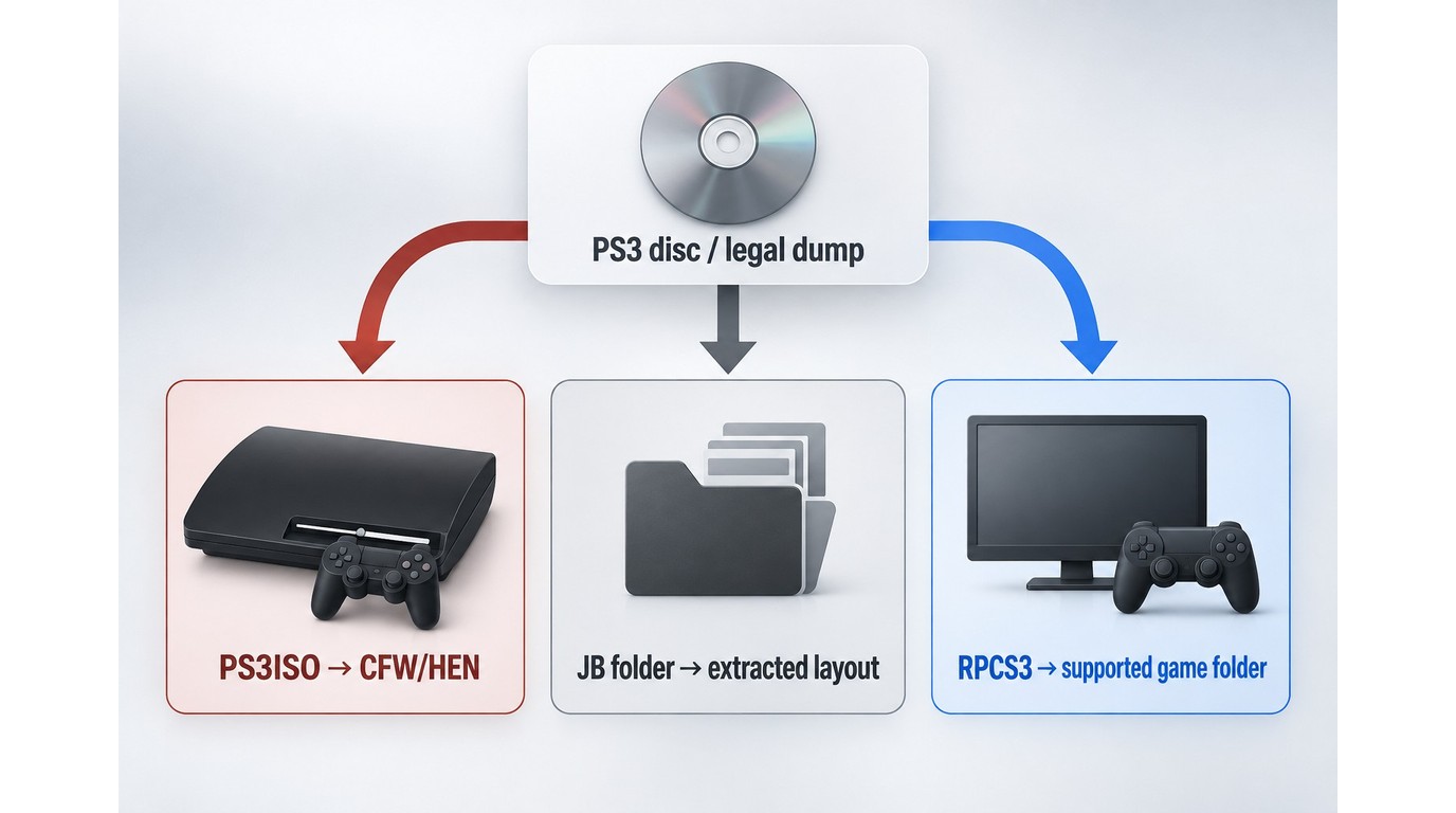 Authorized PS3 game data paths for PS3ISO, JB folders, and RPCS3