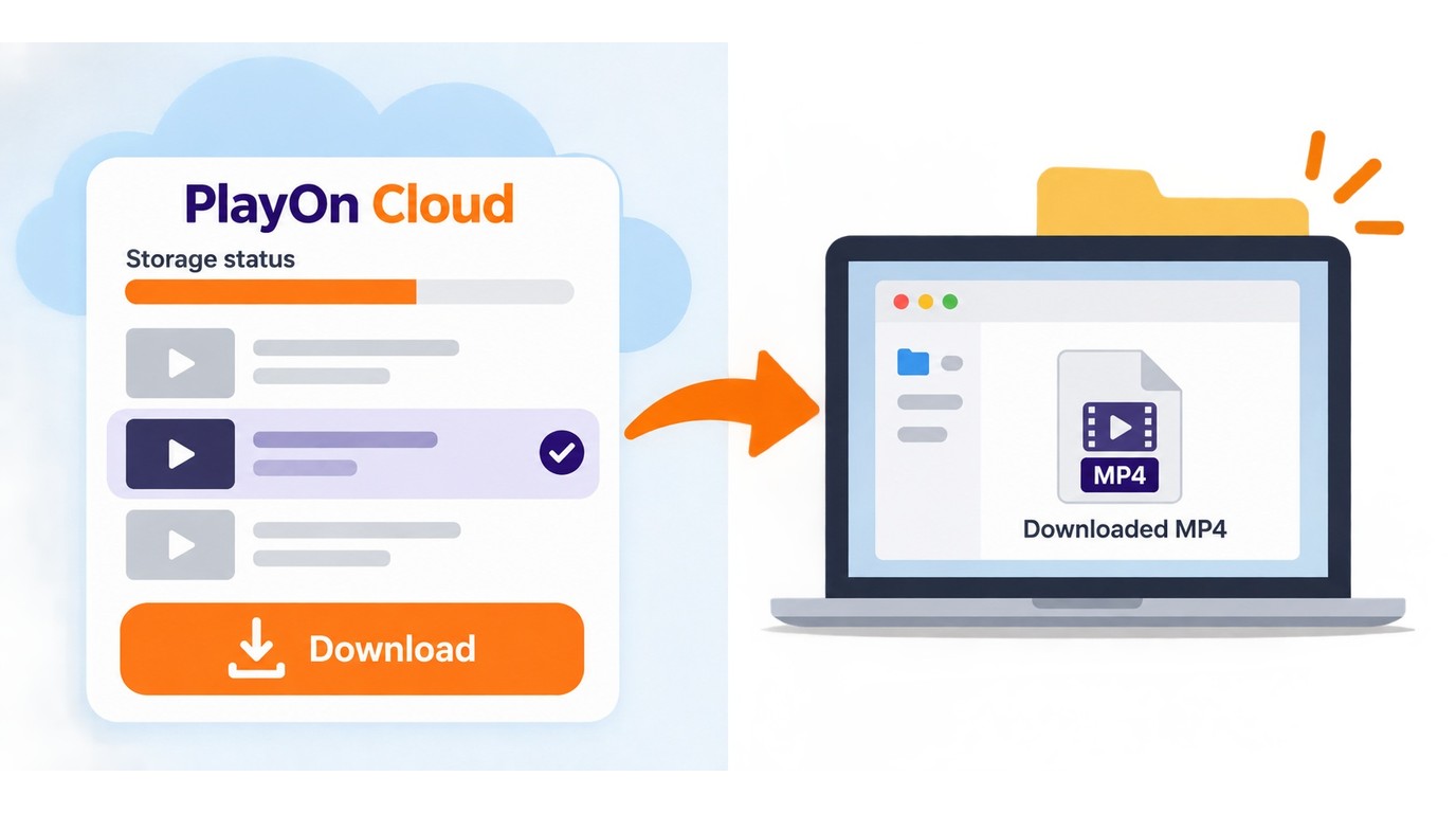 PlayOn Cloud storage status and downloaded recording verification