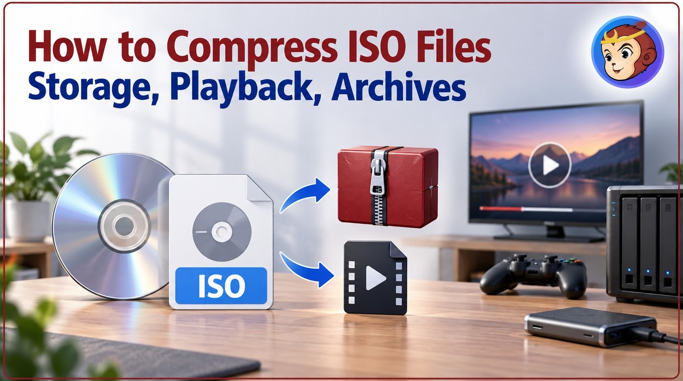 How to Compress ISO Files: 4 Methods for Storage, Playback, and Archives