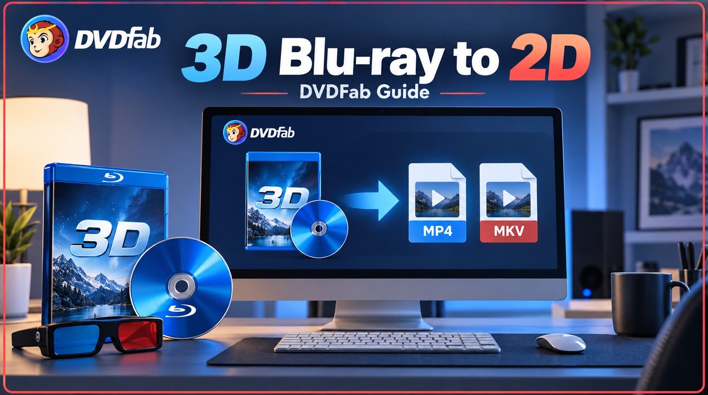 How to Convert 3D Blu-ray to 2D Video: DVDFab 3D Converter Guide
