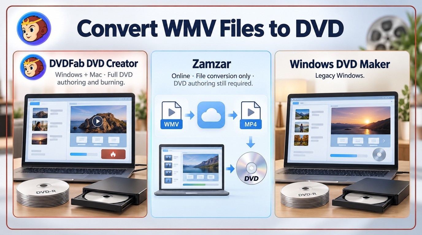 Convert WMV to DVD: 3 Methods for Windows and Mac