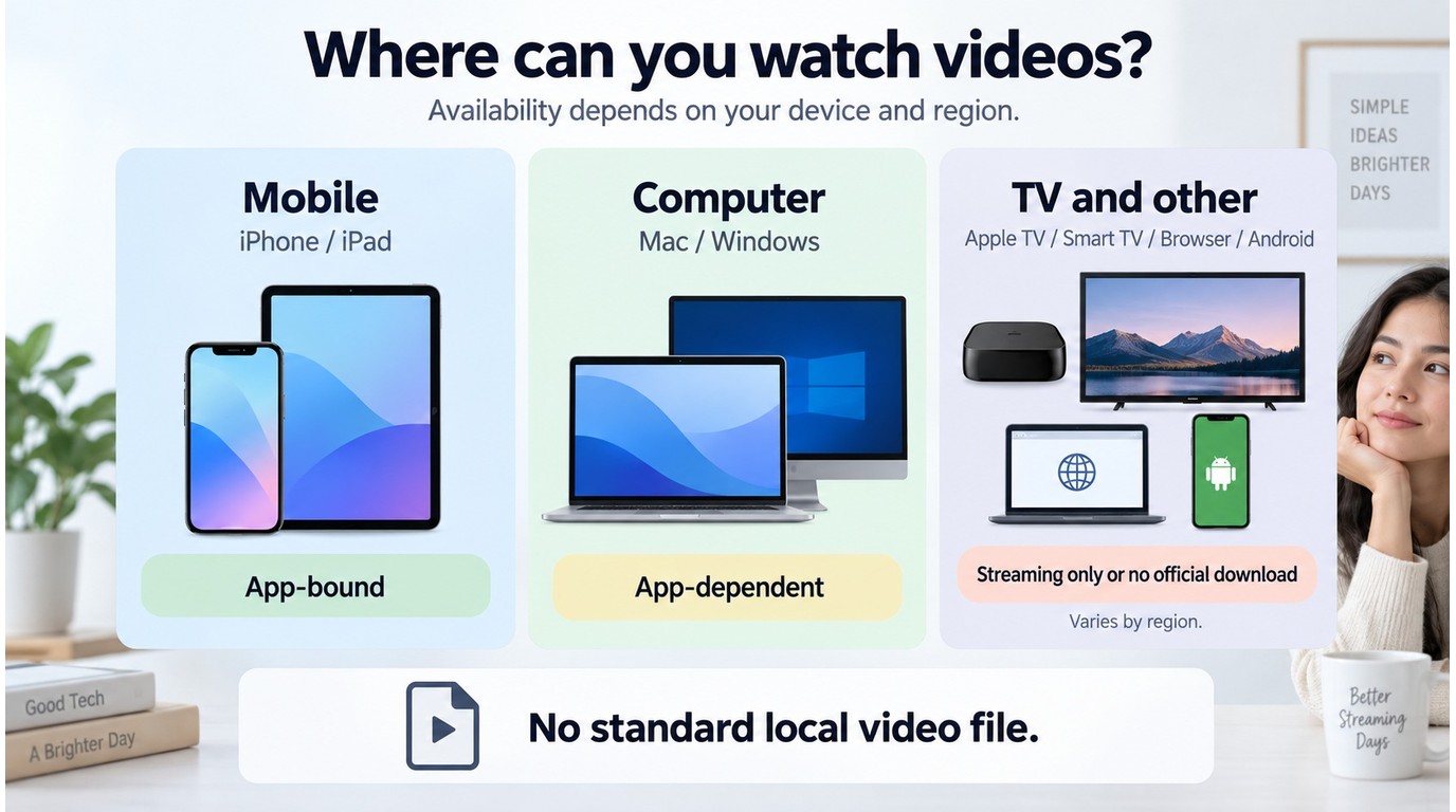 Apple TV official download support and file outcomes across devices