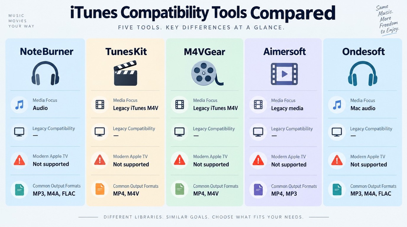 Overall Comparison Between iTunes DRM Fixes