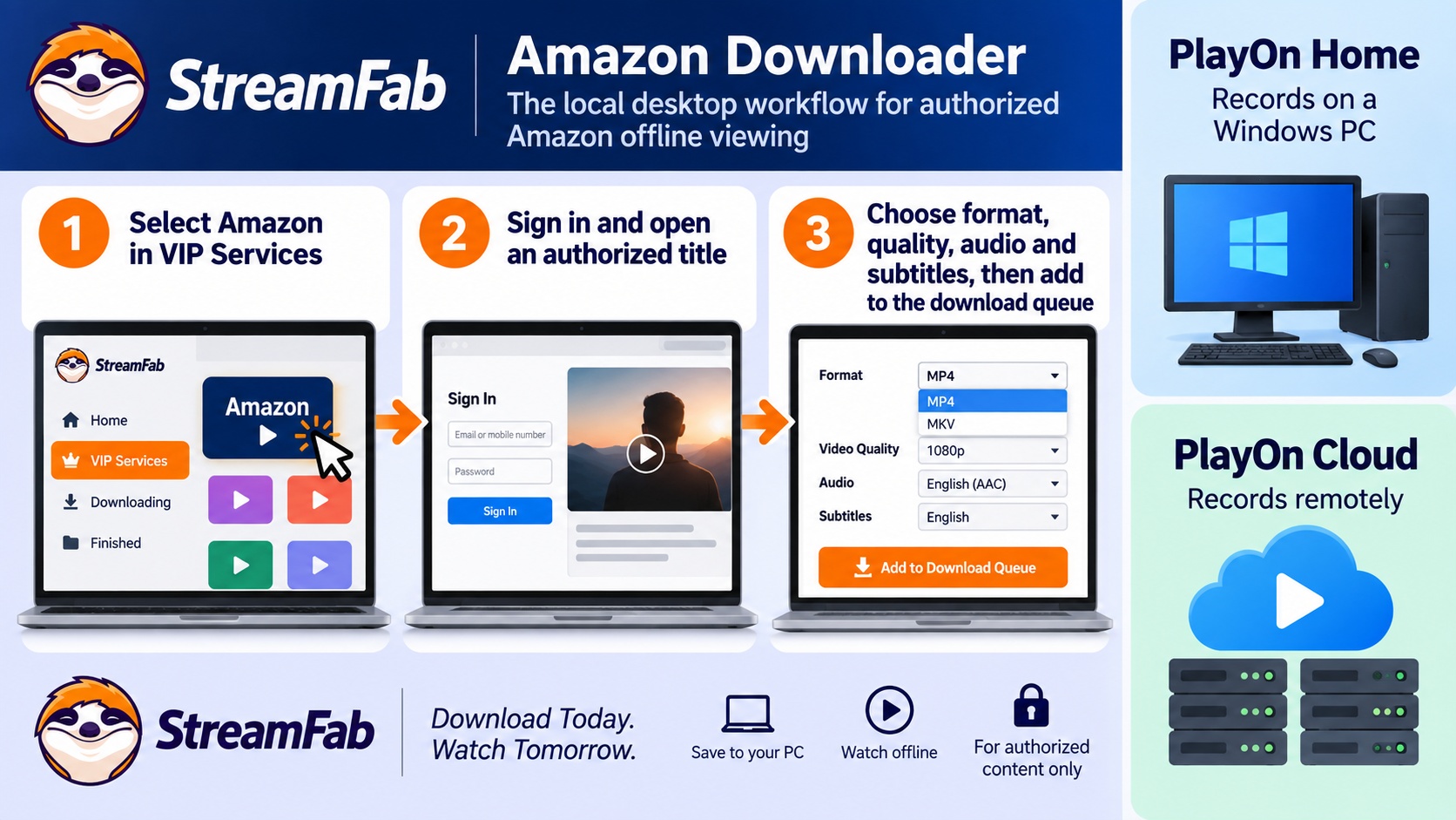 How to save an authorized Amazon title with StreamFab in three steps