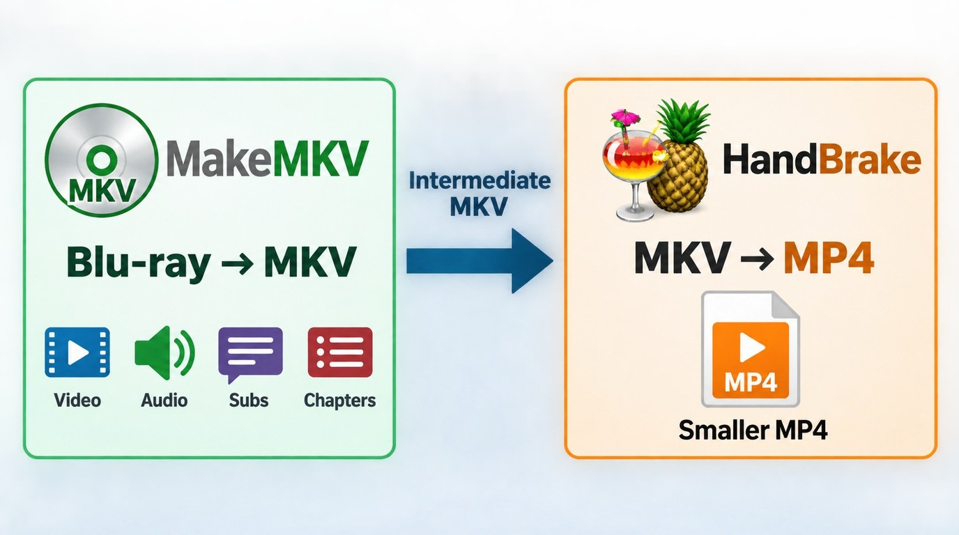 MakeMKV creating an intermediate MKV before HandBrake exports MP4