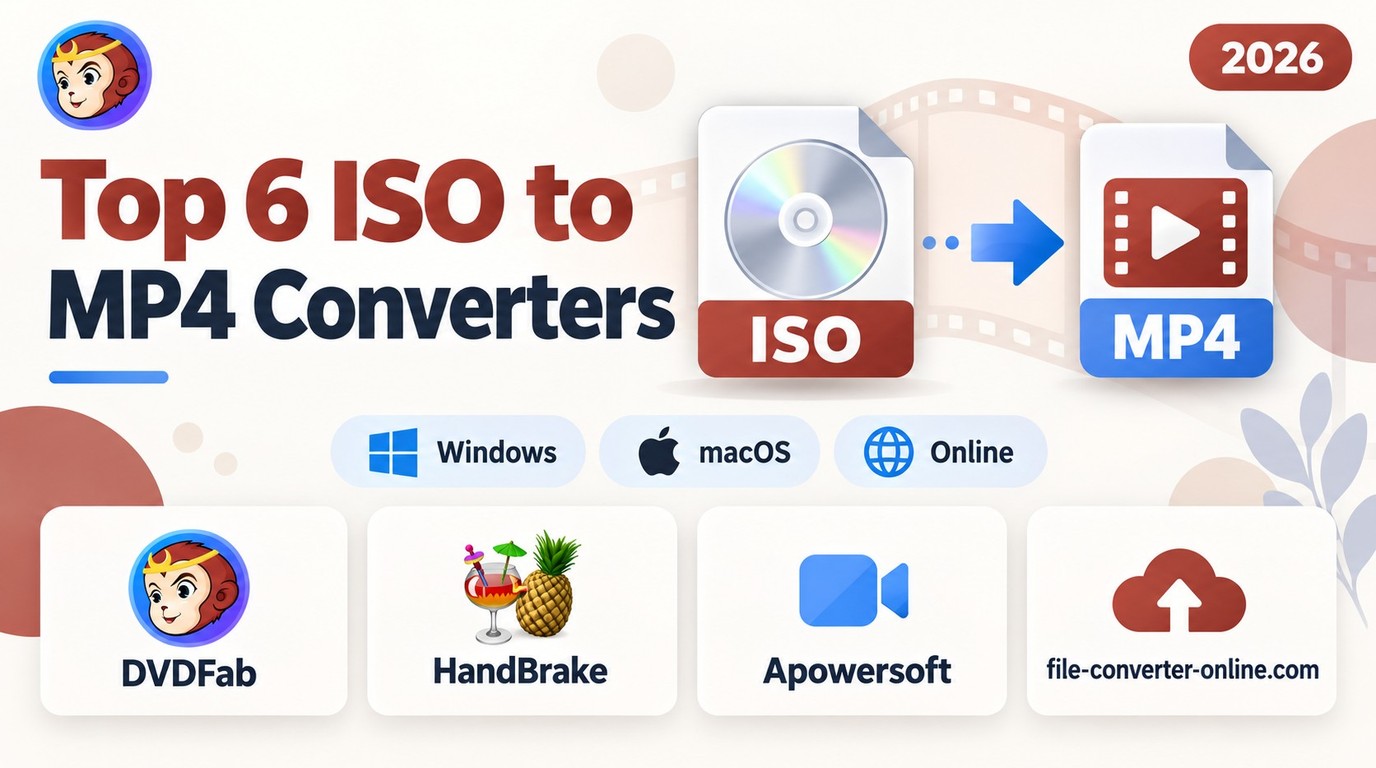 Top 6 ISO to MP4 Converters in 2026: Tested & Guide
