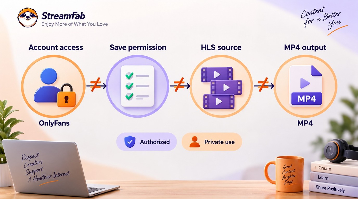 Access, permission to save, HLS delivery, and MP4 output are separate checks for OnlyFans.