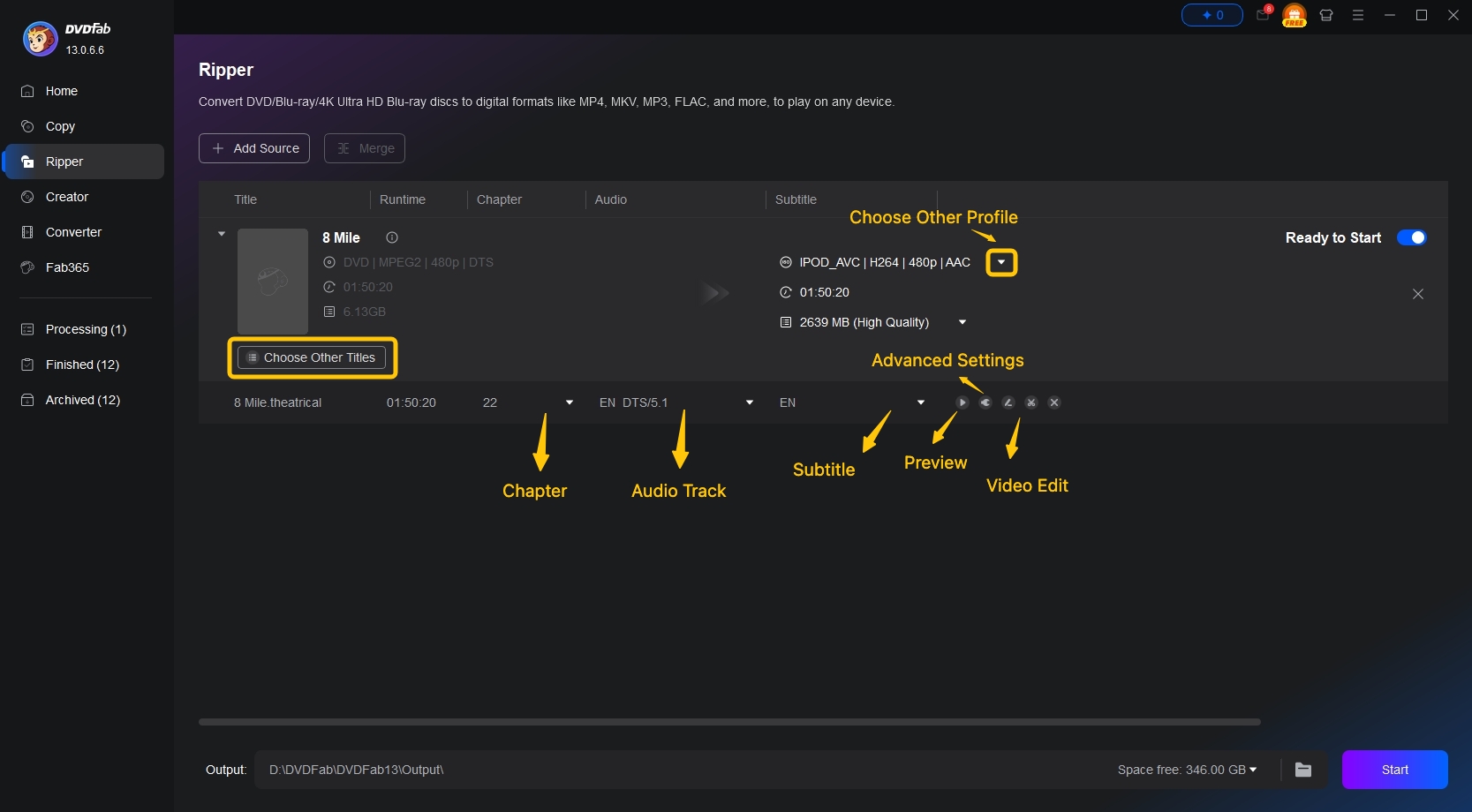 DVDFab DVD Ripper v13.0.6.6