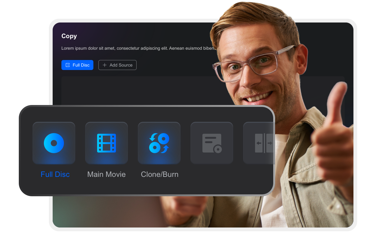 Flexible UHD Copying Options