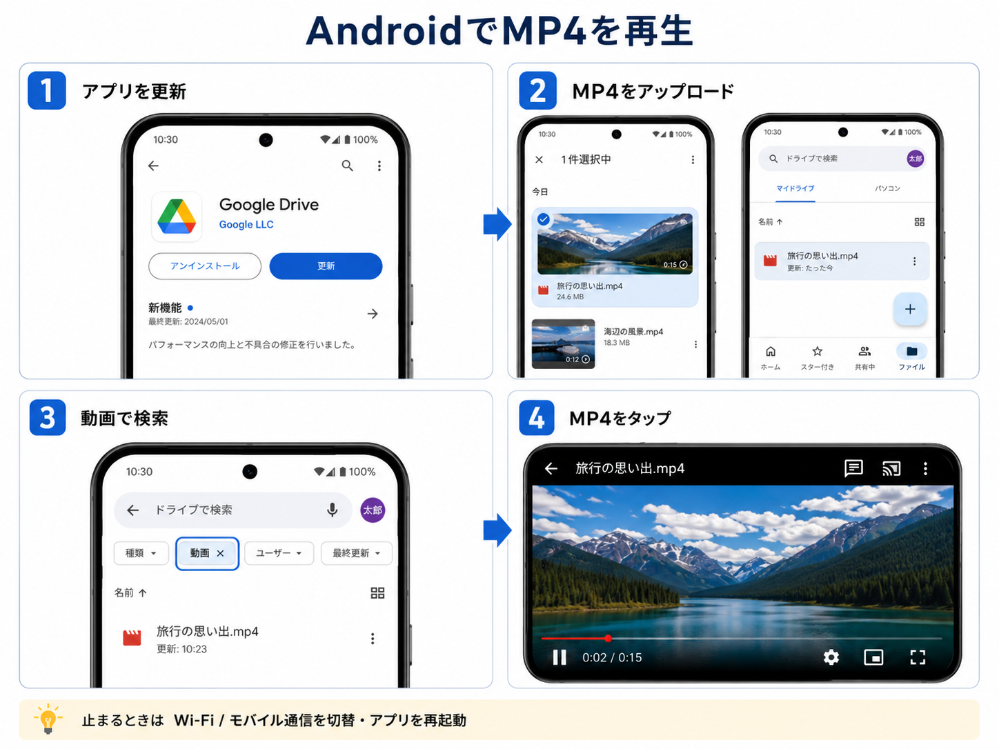 AndroidでMP4を再生する