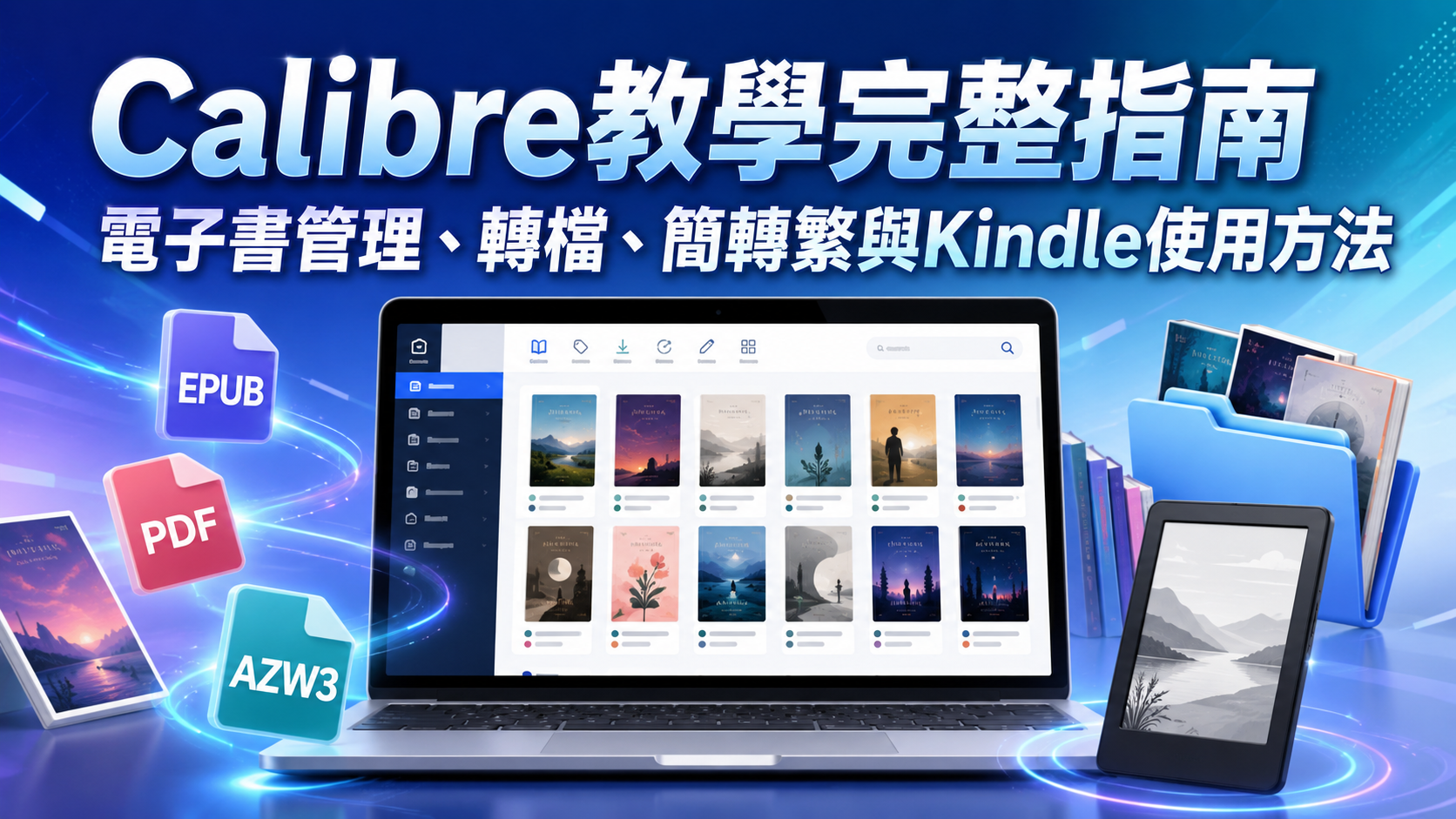 Calibre教學完整指南：電子書管理、轉檔、簡轉繁與Kindle使用方法