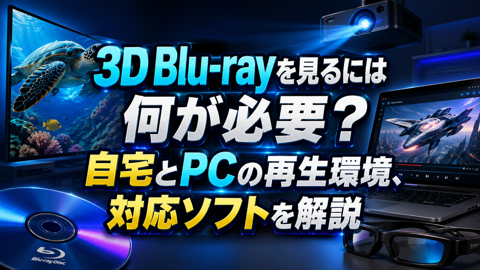3D Blu-rayを見るには何が必要?自宅とPCの再生環境、対応ソフトを解説