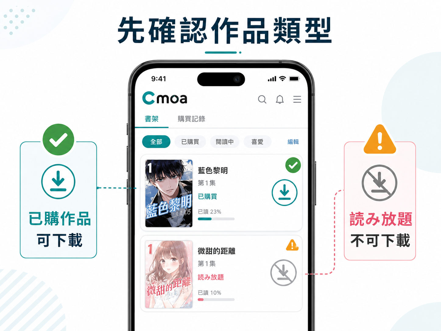 先確認是不是作品本身就不能下載