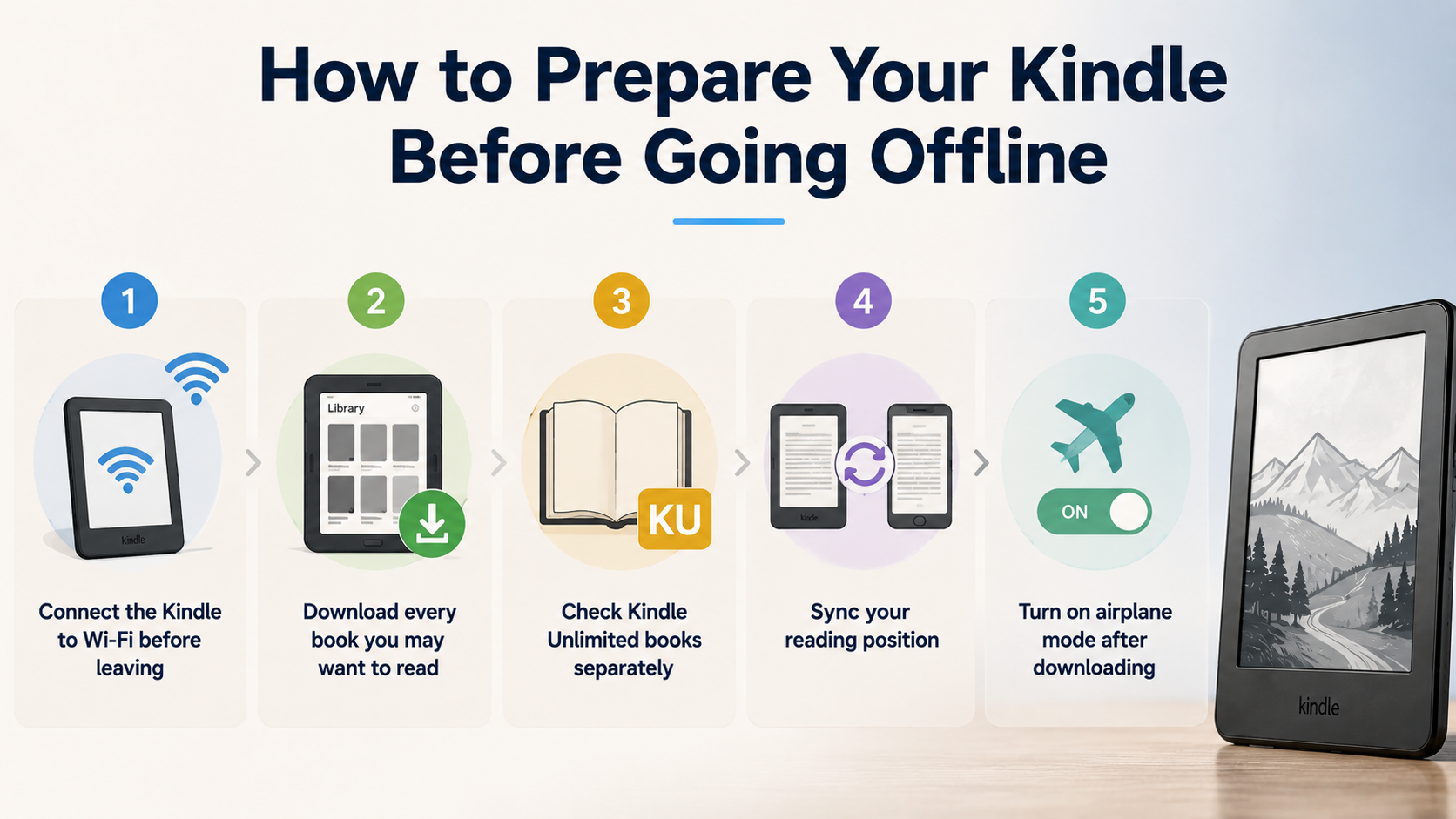 How to Prepare Your Kindle Before Going Offline