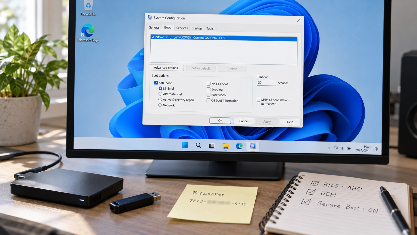 Windows上で起動準備と復旧手段を確認する